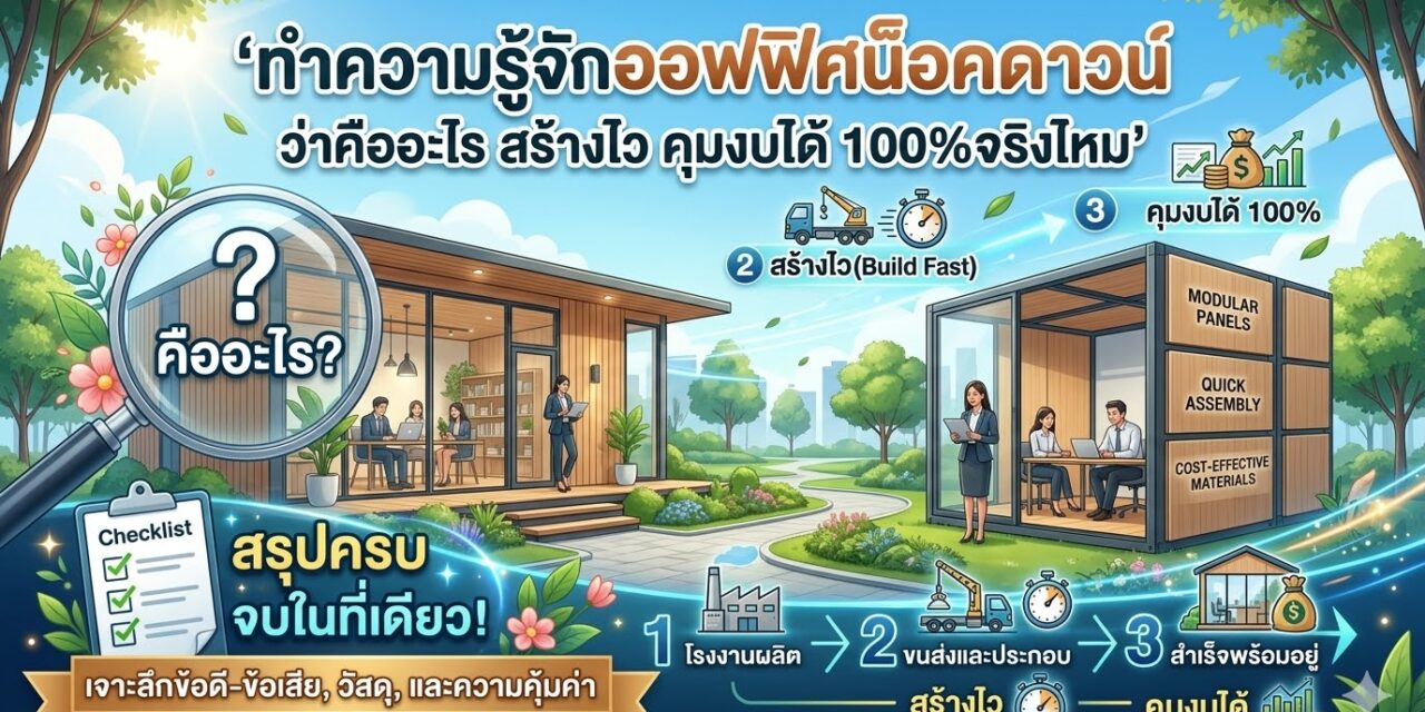 ทำความรู้จักออฟฟิศน็อคดาวน์ ว่าคืออะไร สร้างไว คุมงบได้ 100%จริงไหม