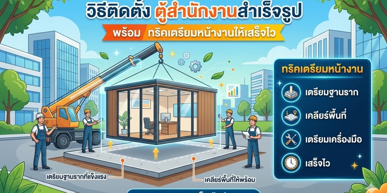 วิธีติดตั้ง ตู้สำนักงานสำเร็จรูป พร้อม ทริคเตรียมหน้างานให้เสร็จไว