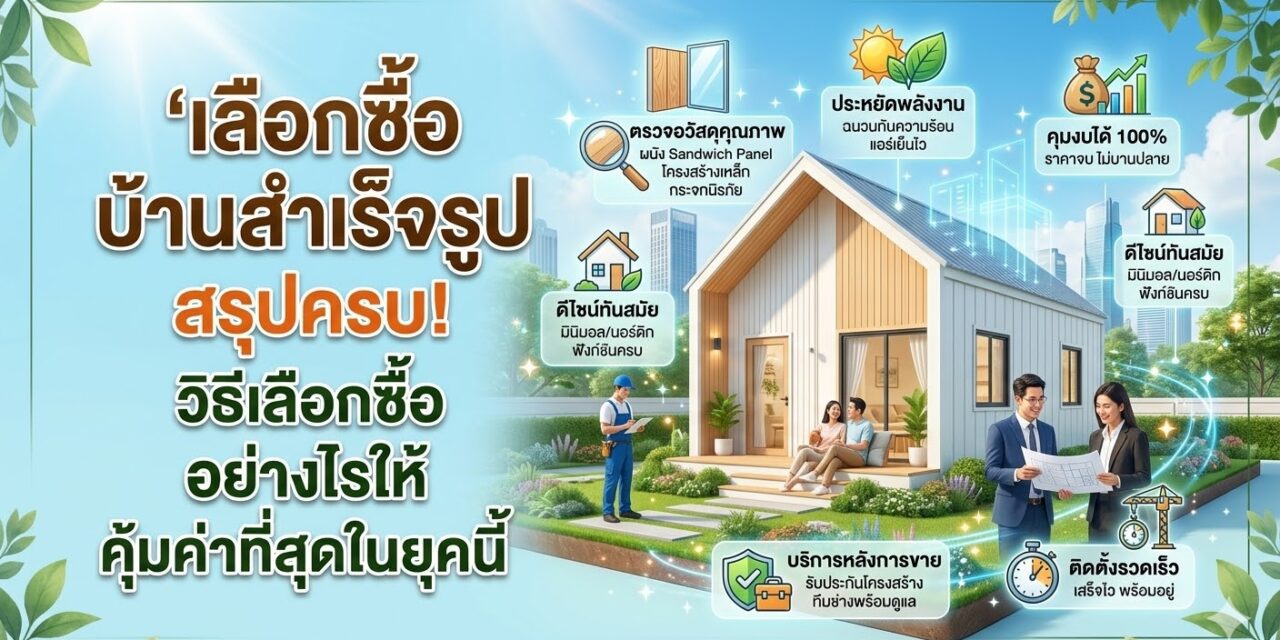 เลือกซื้อ บ้านสำเร็จรูป สรุปครบ! วิธีเลือกซื้อ อย่างไรให้ คุ้มค่าที่สุดในยุคนี้